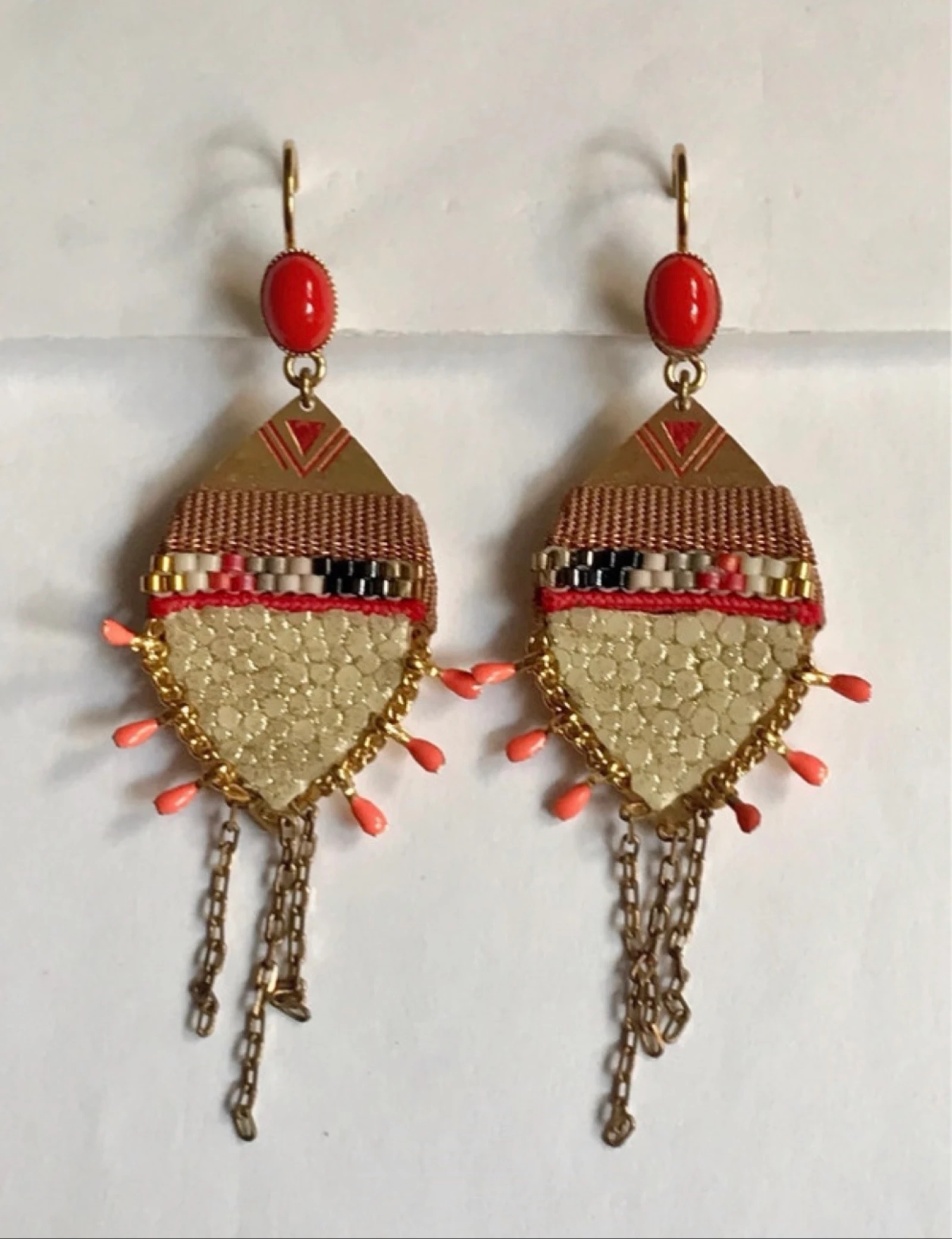 Boucles d’oreilles dorées satellite 